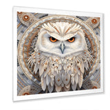 Portrait Of Mythical White Owl - White Owl Wall Art