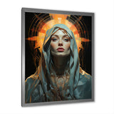 Radiant Portrait Of Holy Mary - Owl Canvas Wall Art