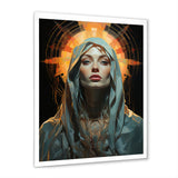 Radiant Portrait Of Holy Mary - Owl Canvas Wall Art