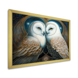 White Owls in love - Owl Wall Decor
