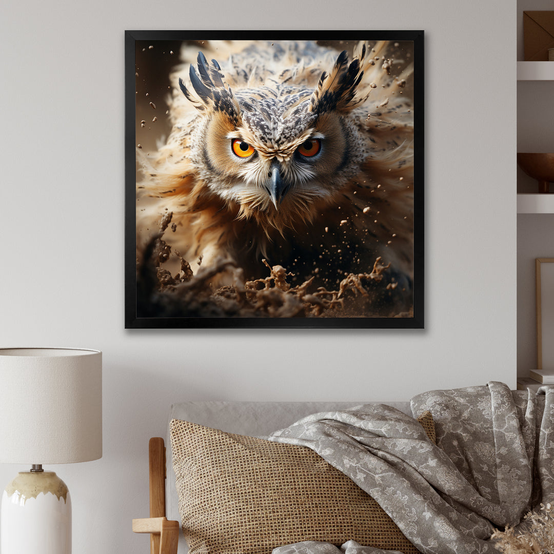 Portrait Of Brown Owl Wildlife Photography - White Owl Wall Art