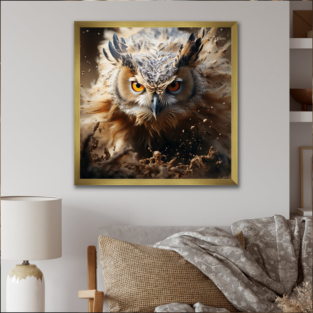 Portrait Of Brown Owl Wildlife Photography - White Owl Wall Art