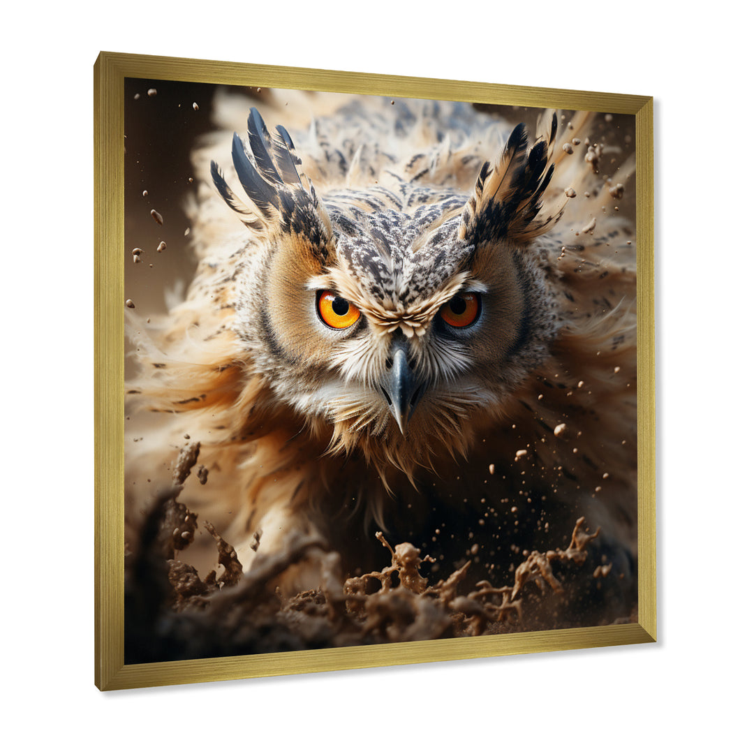 Portrait Of Brown Owl Wildlife Photography - White Owl Wall Art