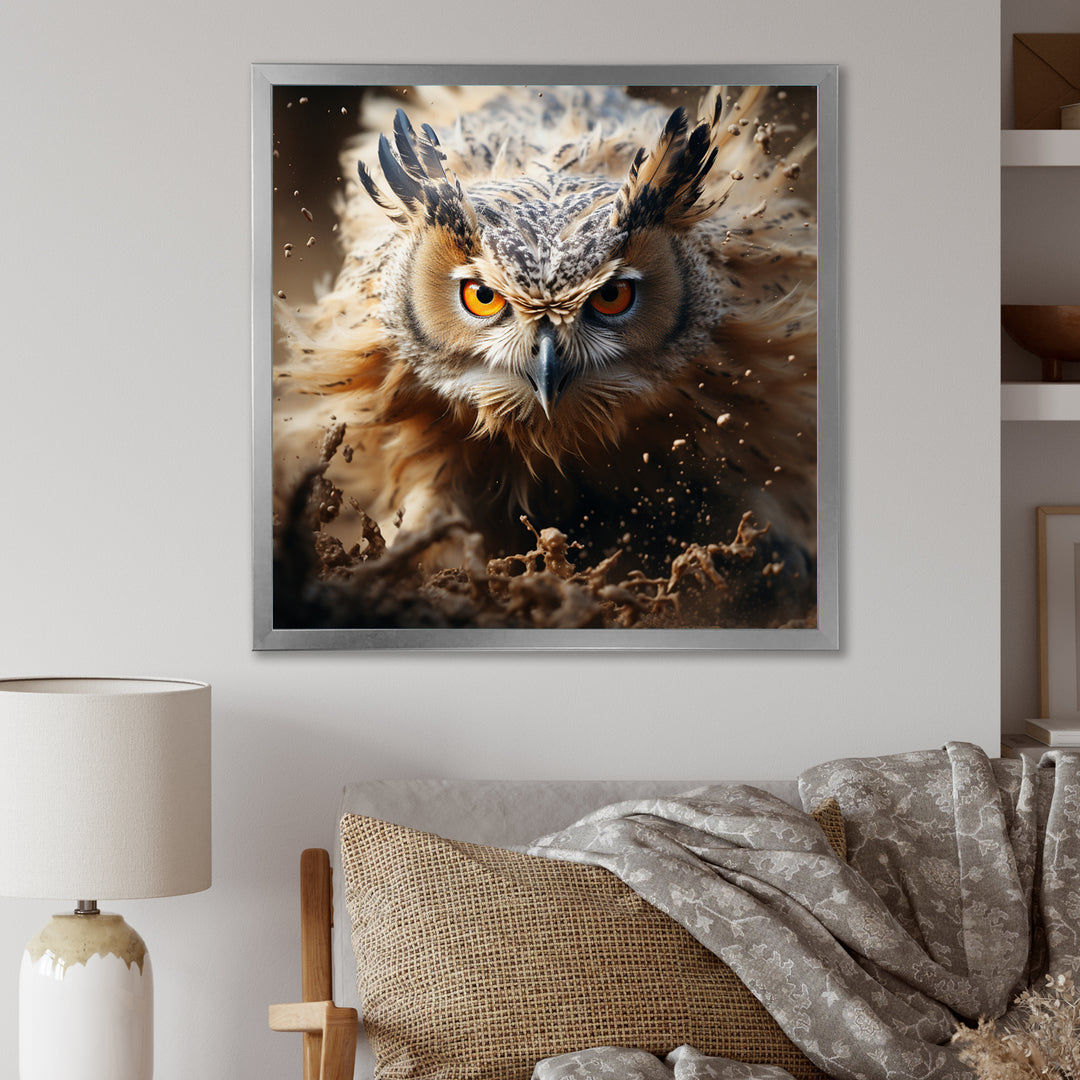 Portrait Of Brown Owl Wildlife Photography - White Owl Wall Art