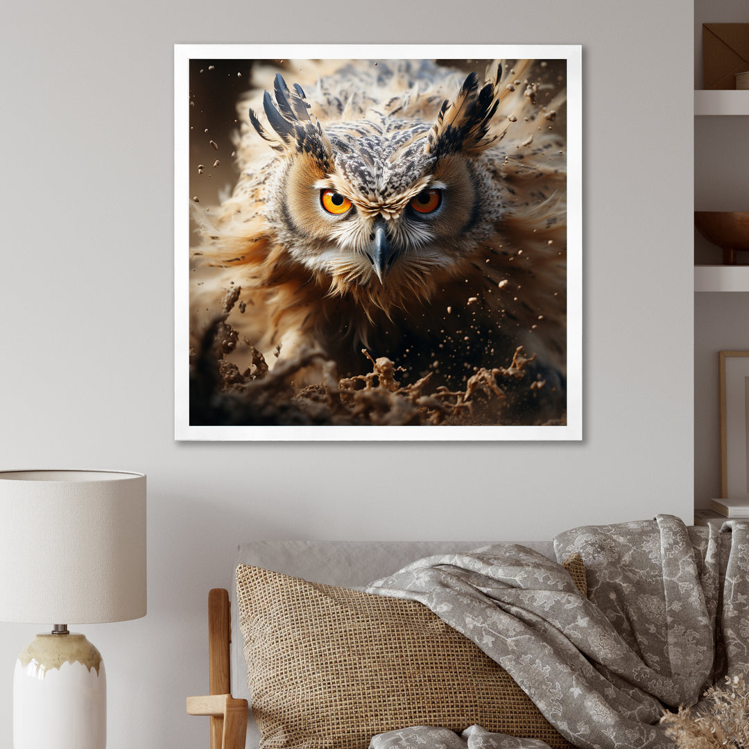 Portrait Of Brown Owl Wildlife Photography - White Owl Wall Art