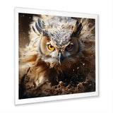 Portrait Of Brown Owl Wildlife Photography - White Owl Wall Art