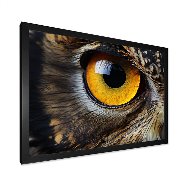 Close-up Of Eye Of Brown Owl Wildlife Photography - Owl Large Canvas Wall Art