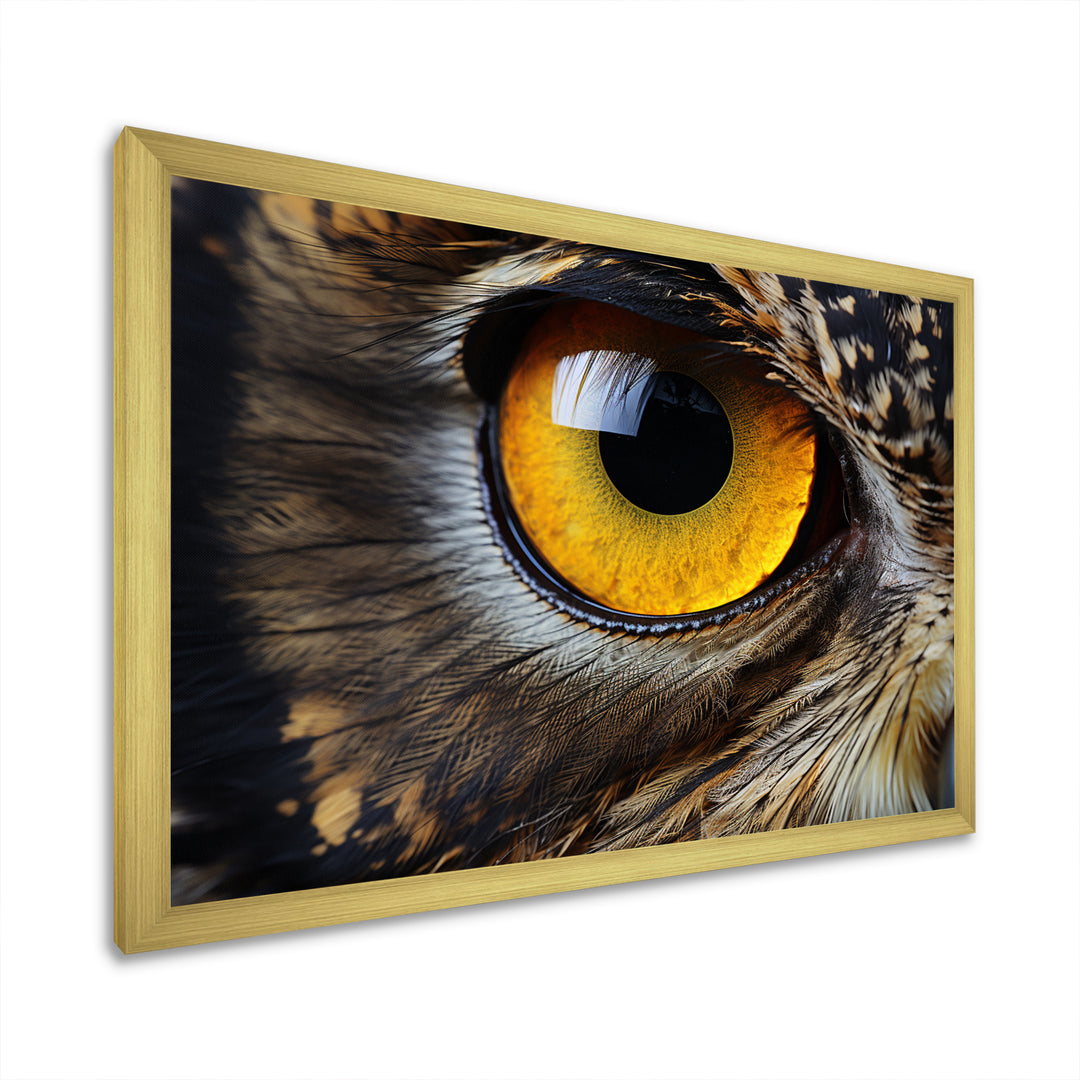 Close-up Of Eye Of Brown Owl Wildlife Photography - Owl Large Canvas Wall Art