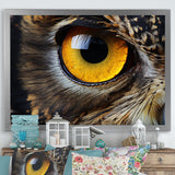 Close-up Of Eye Of Brown Owl Wildlife Photography - Owl Large Canvas Wall Art