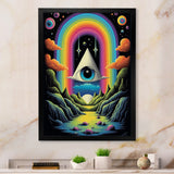Eye Of Consciousness Surrealistic Landscape - Owl Canvas Wall Art