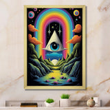 Eye Of Consciousness Surrealistic Landscape - Owl Canvas Wall Art