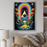 Eye Of Consciousness Surrealistic Landscape - Owl Canvas Wall Art