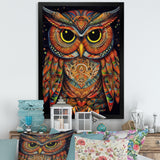 Brown Yellow Wisdom in Colors - Brown Owl Wall Art