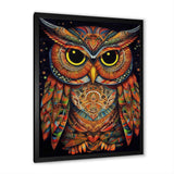 Brown Yellow Wisdom in Colors - Brown Owl Wall Art