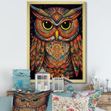 Brown Yellow Wisdom in Colors - Brown Owl Wall Art