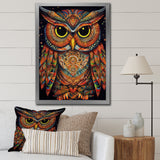 Brown Yellow Wisdom in Colors - Brown Owl Wall Art