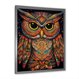 Brown Yellow Wisdom in Colors - Brown Owl Wall Art