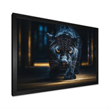 Glorious Black Panther Hunting Wild Nature - Panther Bedroom Wall Art