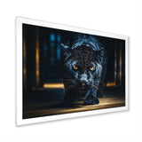 Glorious Black Panther Hunting Wild Nature - Panther Bedroom Wall Art