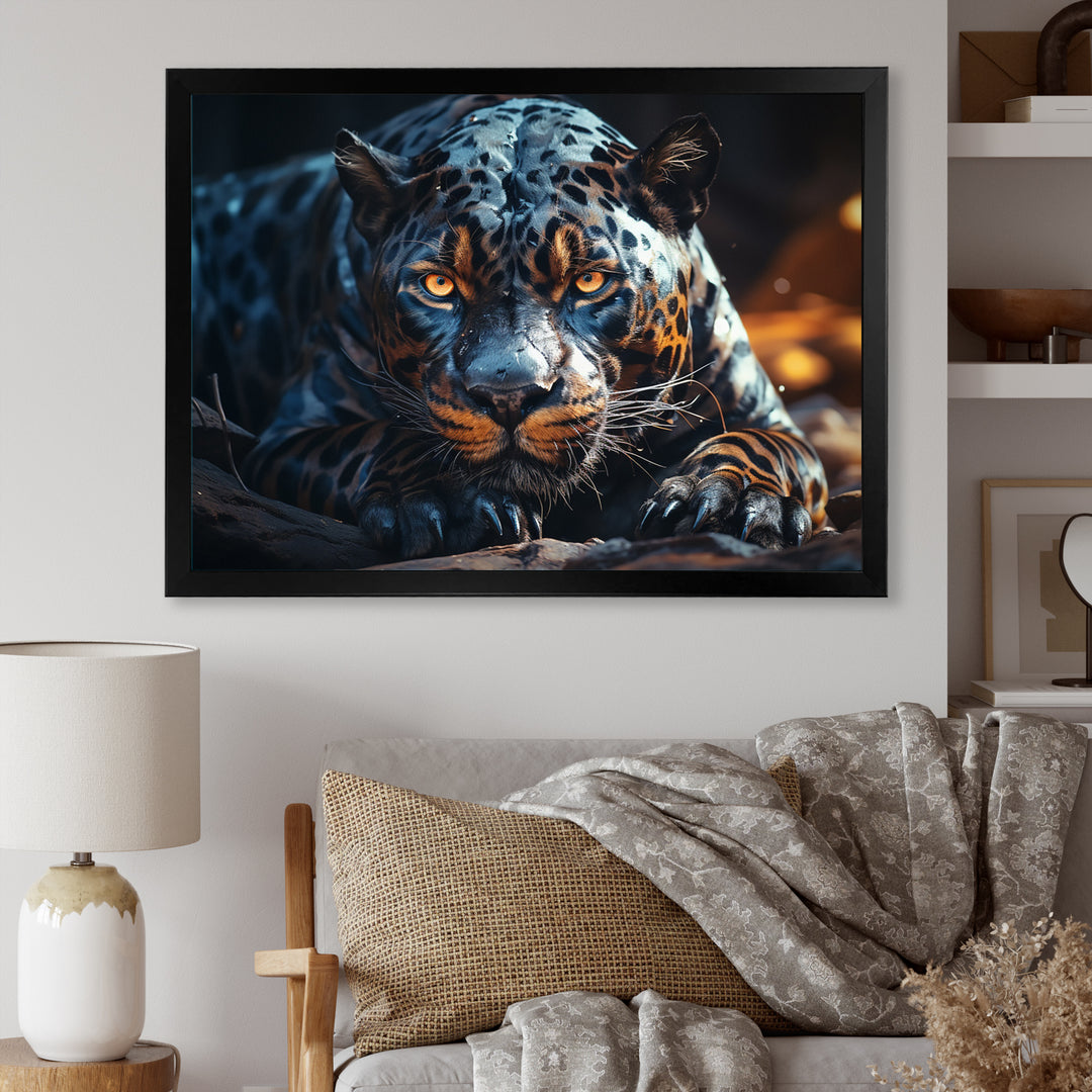 Wild Panter Resting In The Sun - Panther Canvas Wall Art