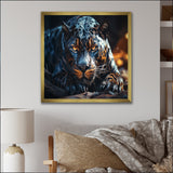 Wild Panter Resting In The Sun - Panther Canvas Wall Art
