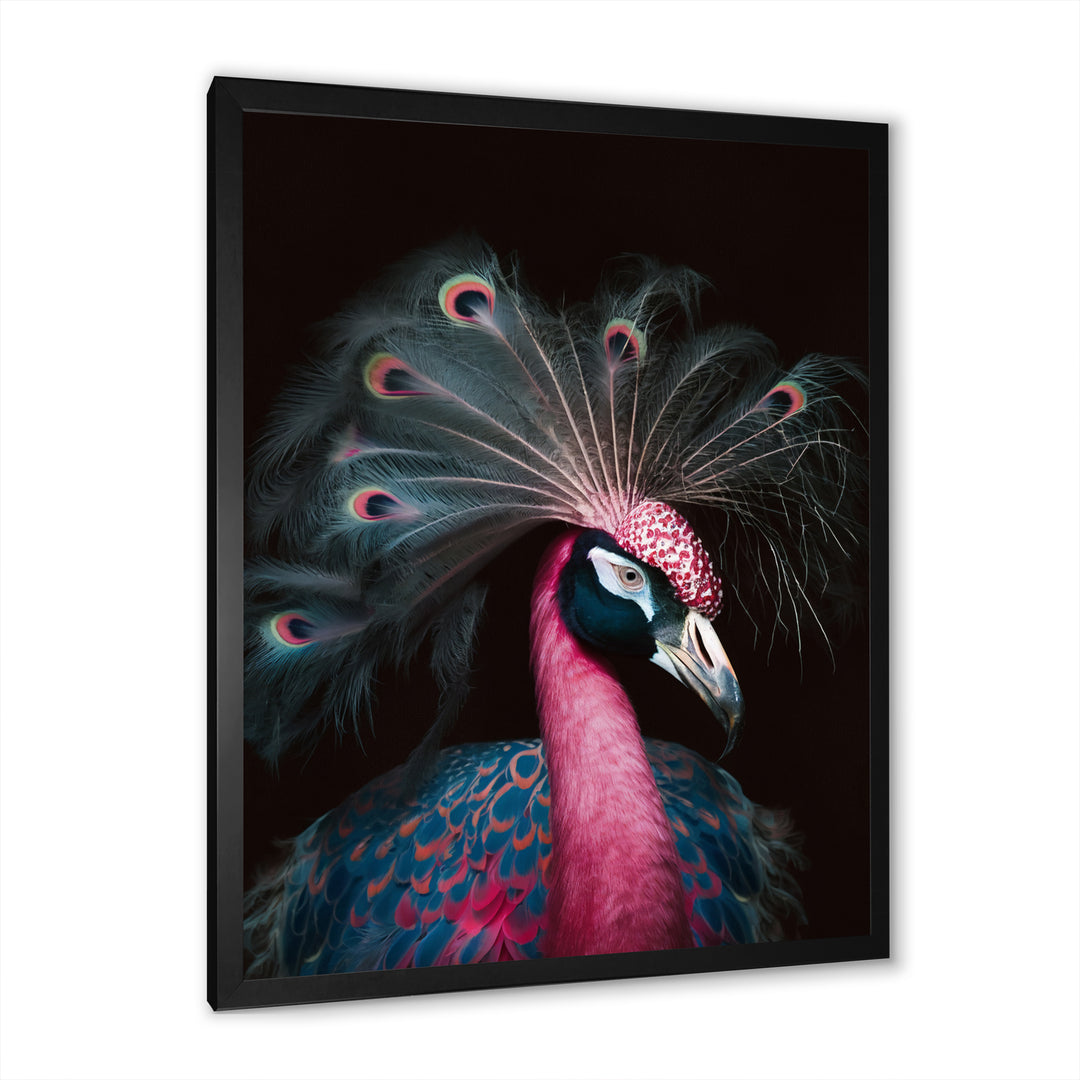 Portrait Of Pink Peacock - Peacock Wall Decor