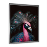 Portrait Of Pink Peacock - Peacock Wall Decor