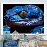 Blue Anaconda Snake Wildlife Photography - Blue Snake Wall Art