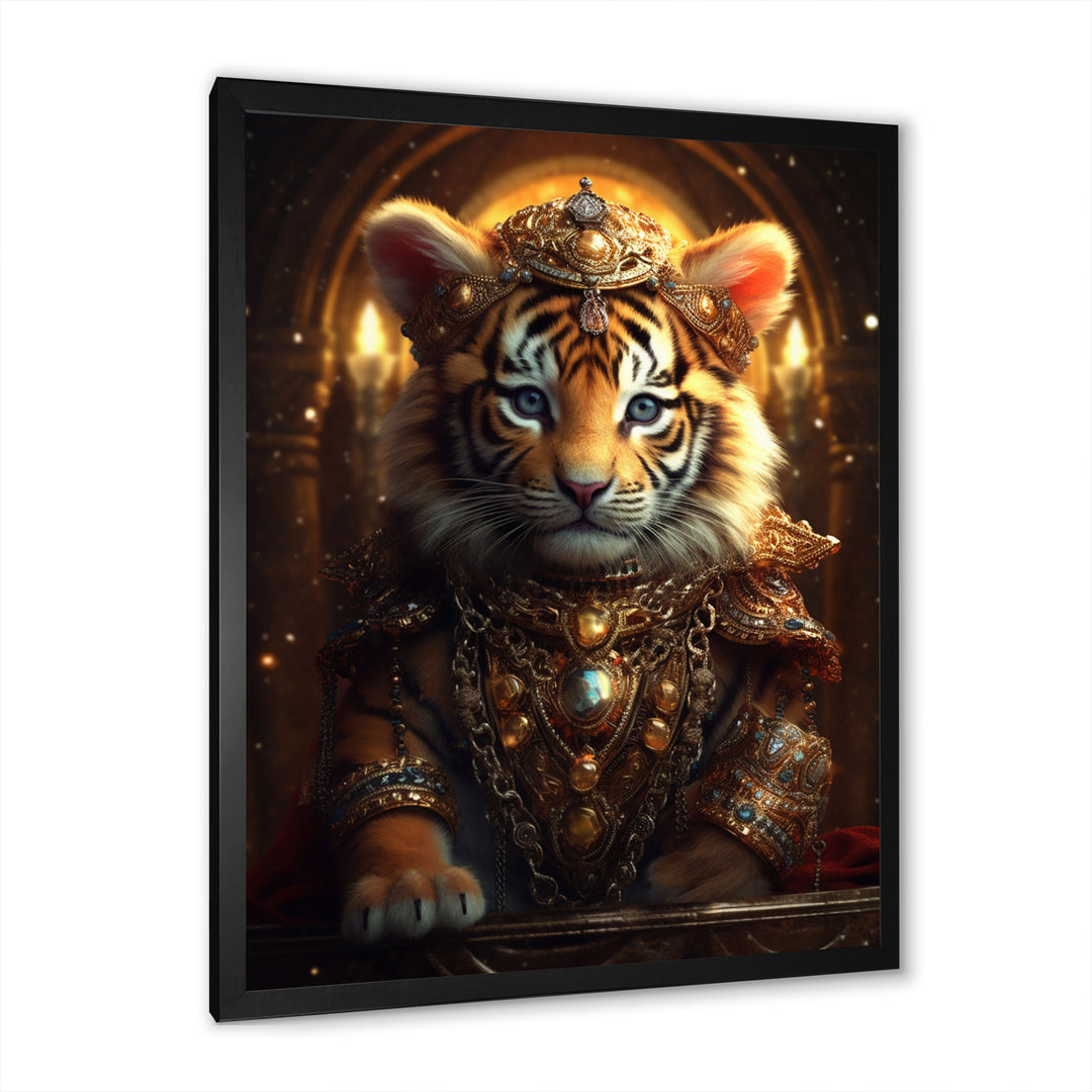 Cute Little Royal Tiger - Tiger Bedroom Wall Art