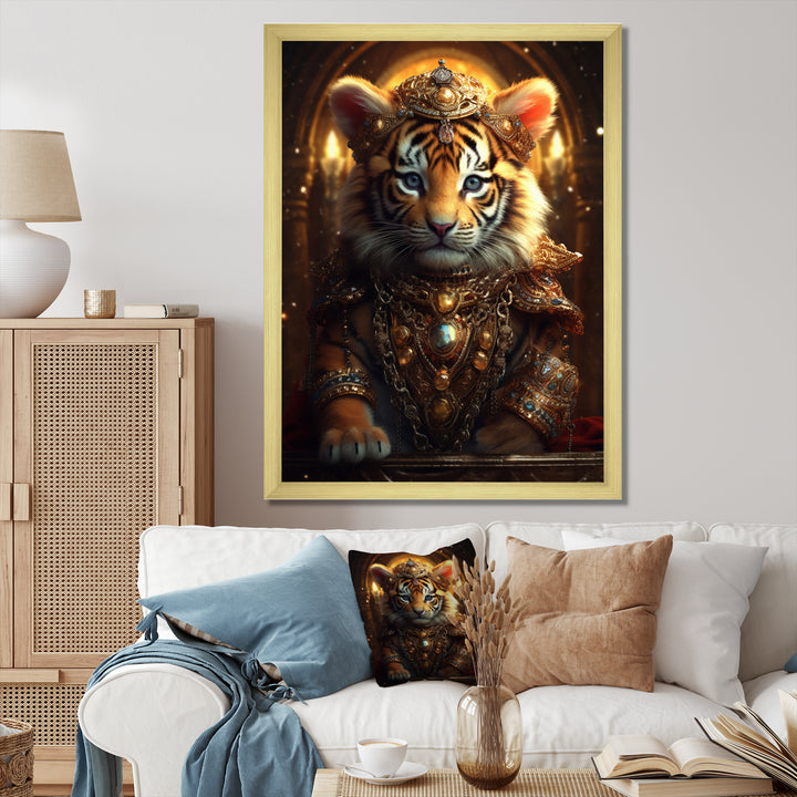 Cute Little Royal Tiger - Tiger Bedroom Wall Art