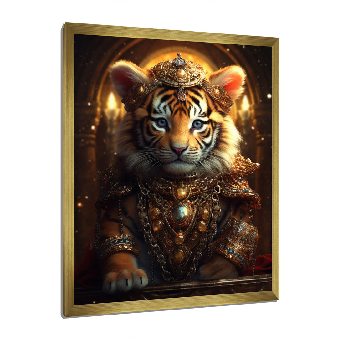 Cute Little Royal Tiger - Tiger Bedroom Wall Art