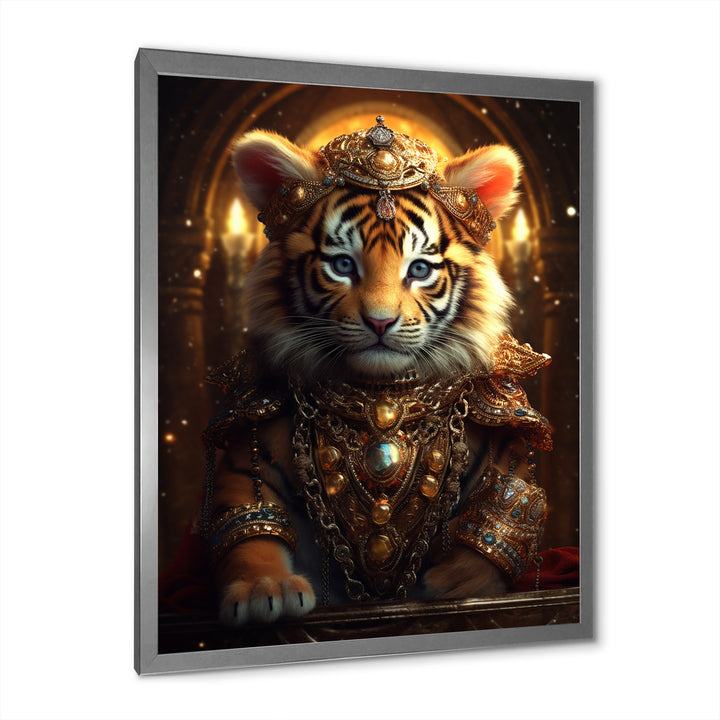 Cute Little Royal Tiger - Tiger Bedroom Wall Art