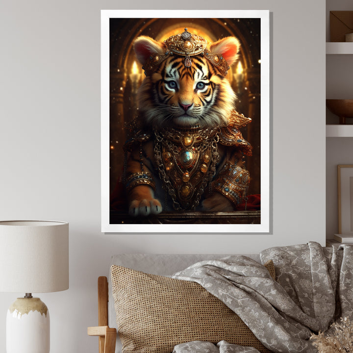Cute Little Royal Tiger - Tiger Bedroom Wall Art