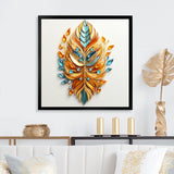 Boho Glam Amber Gold And Turquoise Theater - Feathers Canvas Wall Art