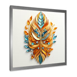 Boho Glam Amber Gold And Turquoise Theater - Feathers Canvas Wall Art