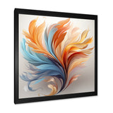 Fractal Boho Feather Amber Orange And Turquoise - Feathers Wall Decor