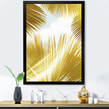 Tropical Golden Palm Leaves - Feathers Home Decor Art