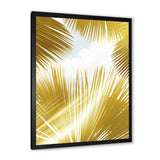 Tropical Golden Palm Leaves - Feathers Home Decor Art