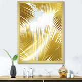 Tropical Golden Palm Leaves - Feathers Home Decor Art