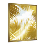 Tropical Golden Palm Leaves - Feathers Home Decor Art