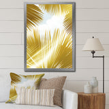 Tropical Golden Palm Leaves - Feathers Home Decor Art