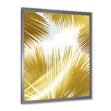 Tropical Golden Palm Leaves - Feathers Home Decor Art