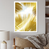 Tropical Golden Palm Leaves - Feathers Home Decor Art