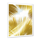 Tropical Golden Palm Leaves - Feathers Home Decor Art