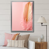 Boho Glam Gold and Pink Feather Elegance - Feathers Living Room Wall Art