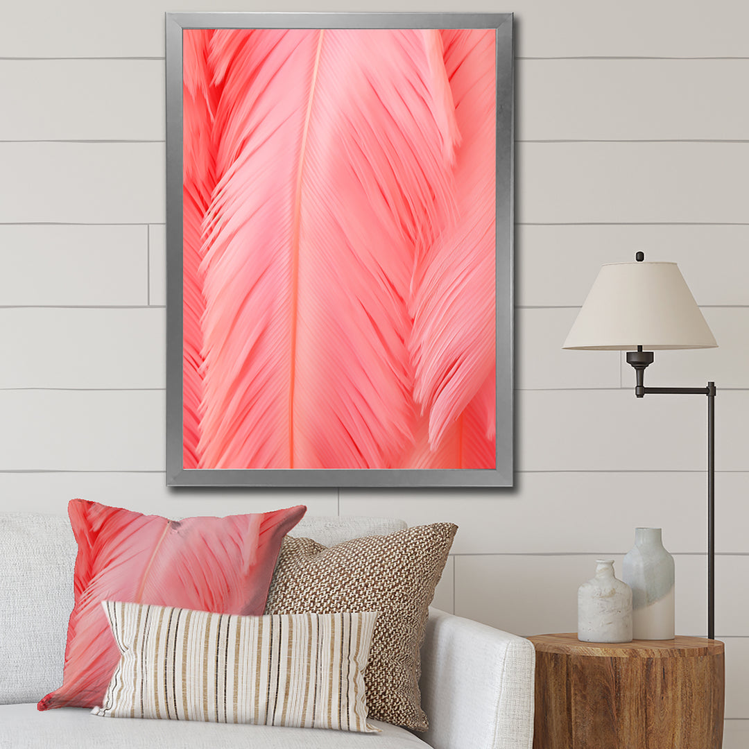 Boho Glam Pink Feather Elegance - Feathers Bedroom Wall Art