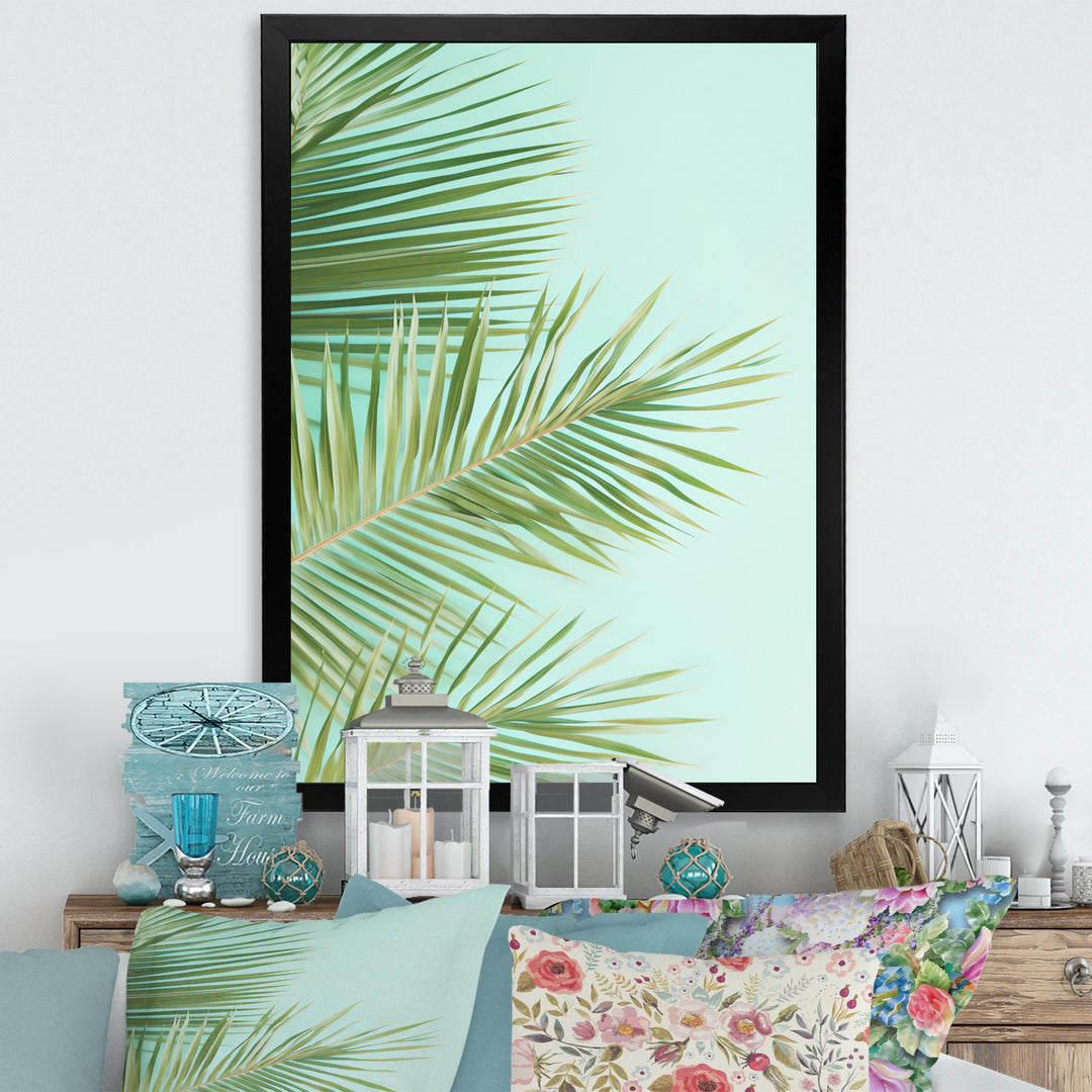 Tropical Palms Leaves Illustration - Feathers Wall Decor
