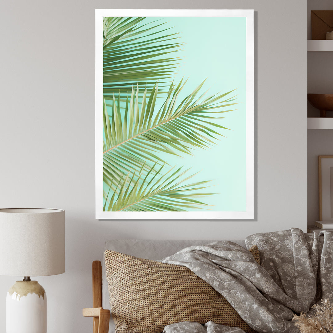Tropical Palms Leaves Illustration - Feathers Wall Decor