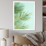 Tropical Palms Leaves Illustration - Feathers Wall Decor