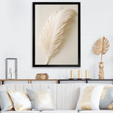 Delicate White Boho Feather - Feathers Wall Decor